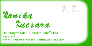 monika kucsara business card